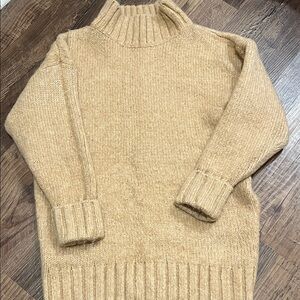 Express Camel Knit Sweater Dress